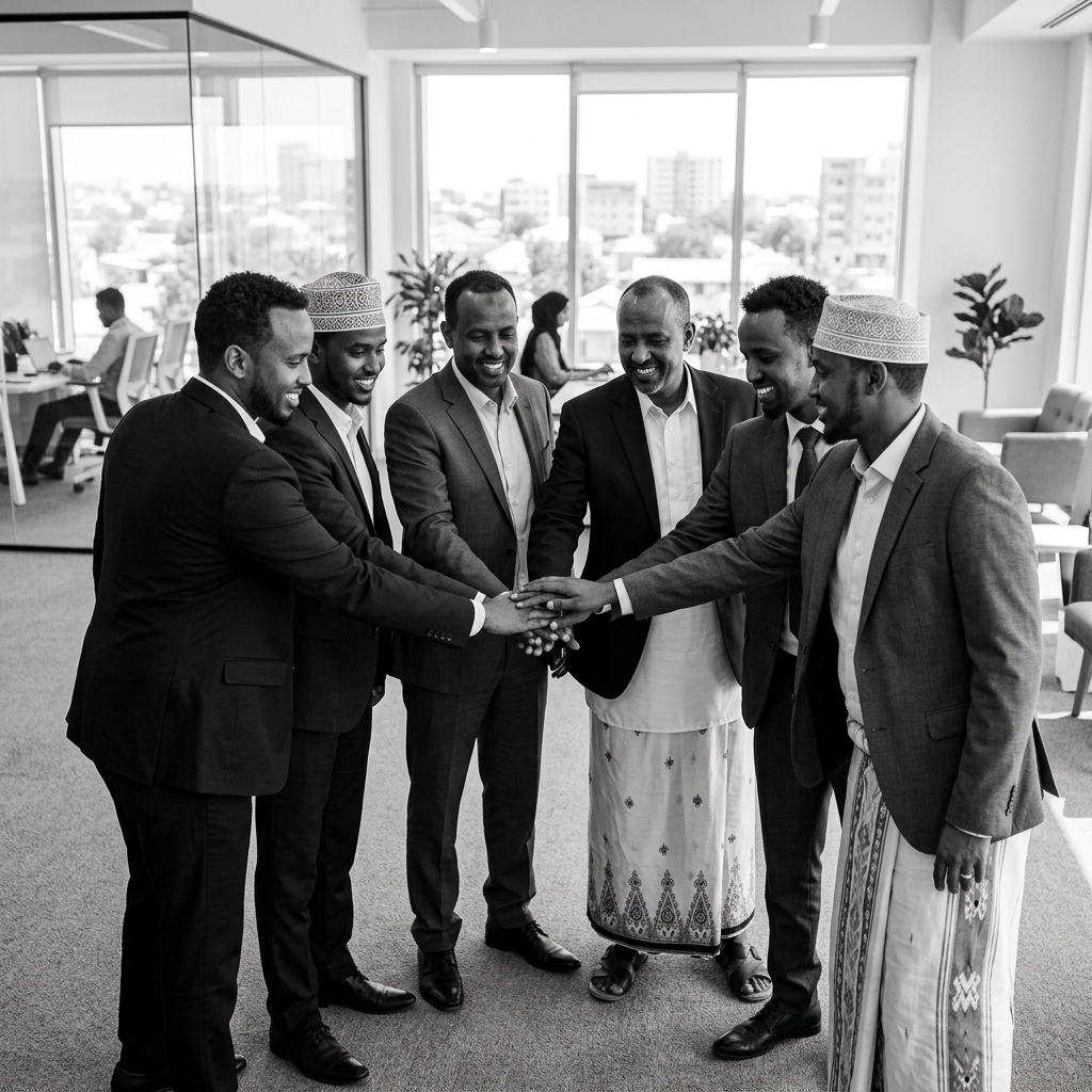 Somaliland Banking Association leadership and executives joined in partnership
